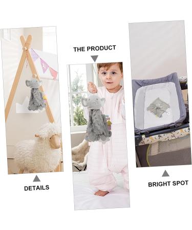 Healvian Baby Bunny Plush Teething Toy Blanket - Grey 34x32cm - Buy Online on GoSupps.com