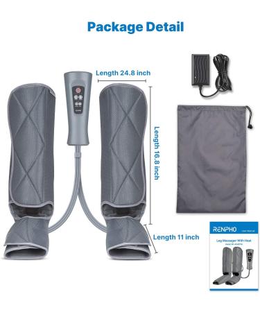 RENPHO Leg Massager with Heat, Air Compression for Circulation & Muscle Pain Relief - 2 Heat, 5 Modes, 3 Intensities - Improve Circulation Boots - Great Gifts for Mom & Dad! - Buy Online on GoSupps.com