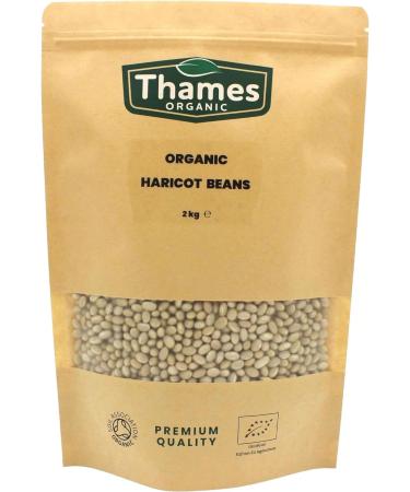 Organic Haricot Beans 1kg - High Fibre, High Protein, GMO-Free - Nutritious and Flavorful - Thames Organic - Buy Online on GoSupps.com