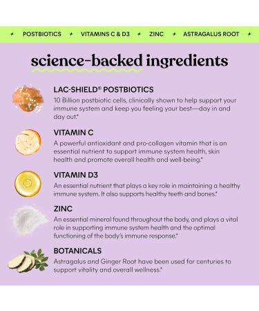 Lemme Immunity Postbiotic Gummies with Vitamin C Vitamin D (2000 IU) Zinc 10 Billion Postbiotic Cells Astragalus for Immune Support - Vegetarian Gluten Free Sweet Orange (60 Count) - Buy Online on GoSupps.com