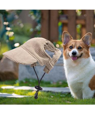 Buy Predolo Pet Sports Hat - Fashionable Sun Protection Cap for Small Dogs | Dog Baseball Cap with Ear Holes - Khaki XS - Buy Online on GoSupps.com