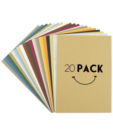 Golden State Art 5x7 Matboard Mat Board Blanks - Assortment Color Great for Making DIY Projects Presentation Boards Art Crafts (20 Pack) 5x7 (20 Pack) Multicolor