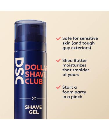 Dollar Shave Club Shea Butter & Aloe Shave Gel 2-Pack | Prevents Irritation, Long Lasting Lubrication | Safe for Sensitive Skin - Buy Online on GoSupps.com
