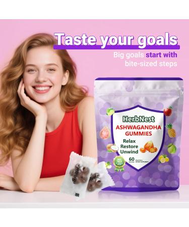 Ultraglee Ashwagandha Gummies & Vitamin D Gummy for Men & Women Tropical Flavor Vegan Non-GMO & Gluten Free Supplement 60 Count ( Individually Wrapped) - Buy Online on GoSupps.com