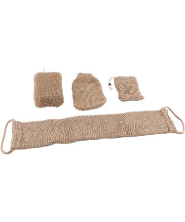 Bath Shower Scrubber Set - Exfoliating Jute Back Scrubber & Sponge for Men & Women | Best Body Scrubber Kit - Buy Online on GoSupps.com