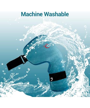 Comfytemp Shoulder Heating Pad for Rotator Cuff Pain Relief - 3 Heat Settings, Auto-Off Feature - Heated Shoulder Brace for Frozen Shoulder - Blue/Green - Buy Online on GoSupps.com