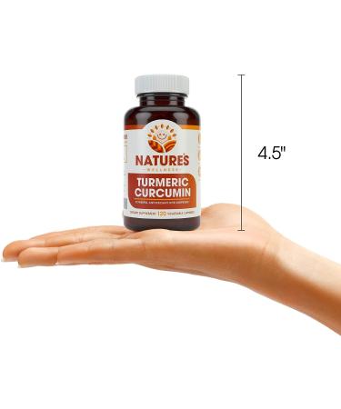 Organic 1600mg Turmeric Curcumin with Bioperine, Black Pepper | Joint Support, 95% Curcuminoids | Non-GMO, Gluten Free | 120 Vegetarian Caps - Buy Online on GoSupps.com