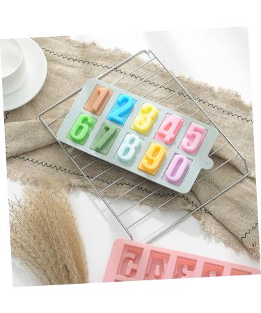 PRETYZOOM Cake Stencils Number Chocolate Mold Candle Silicone Mold Molde De para Chocolate para Chocolate De Chocolate Molds Ice Cube Mold Soap Mold Handmade Soap Happy Birthday - Buy Online on GoSupps.com