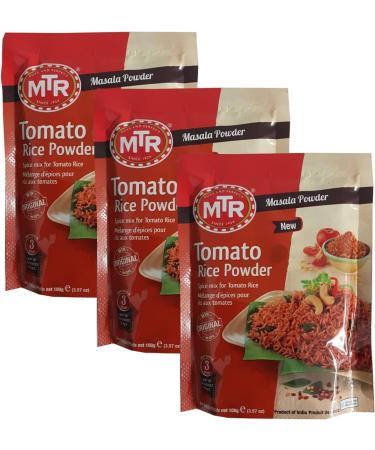 MTR Instant Ready Mix Various Flavours - Traditional South Indian Breakfast Tasty and Healthy - Easy to Prepare Snacks - Tomato Rice Powder 100g (Pack of 3)