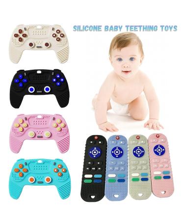 2PCS Silicone Baby Teething Toys Remote Control & Game Controller | Pink | Ages 6-12 Months - Buy Online on GoSupps.com