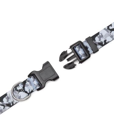 Suredoo Adjustable Dog Collar - Soft & Comfortable Nylon for Small Medium Large Dogs & Puppies | Camo Gray (L Neck 38-63 cm Width 2.5 cm) - Buy Online on GoSupps.com