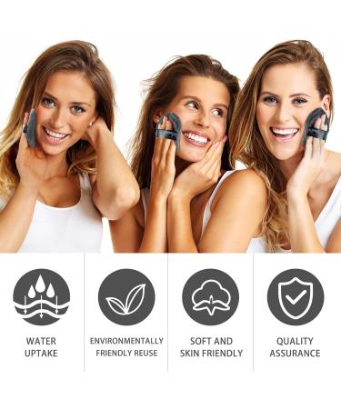 Vivote Microfibre Washable Cotton Pads - 20 Reusable Makeup Remover Pads | Soft Sustainable Facial Cleaning & Skin Care with Laundry Bag (Gray) - Buy Online on GoSupps.com
