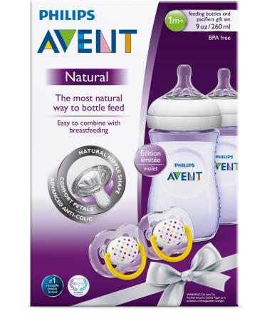 Philips Avent Natural Baby Bottle Gift Set - Purple | Trusted Brand for Baby Feeding - Buy Online on GoSupps.com