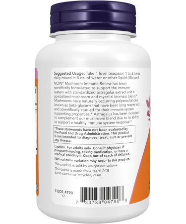 Now Foods Supplements Mushroom Immune Renew with Astragalus Root Extract Immune System Support* 3.5-Ounce 4 Ounce (Pack of 1) - Buy Online on GoSupps.com