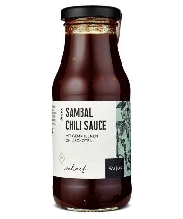 wajos WAJOS Sambal Chili Sauce 245 ml with ground chili sharp chili sauce smoky sauce barbecue sauce seasoning sauce ideal barbecue sauce for grilling and cooking