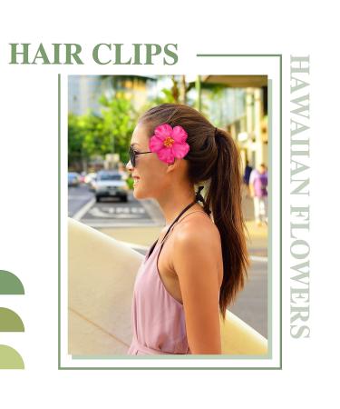 Hibiscus Flower Hair Clip Set - 45 Pcs Foam Hawaiian Flowers for Bridal Wedding, Beach Party Decorations - Color Assorted Women's Hair Clips 3.15-3.54 Inch - Buy Online on GoSupps.com
