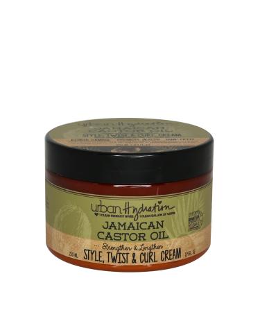 Urban Hydration Jamaican Castor Oil Curl Styling Cream | Sulfate  Paraben and Dye Free  Moisturizes  Thickens  Prevents Breakage and Lengthens For Strong Hair  All Hair Types  8.4 Ounces
