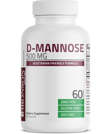 Bronson D-Mannose 500 MG Vegetarian Friendly Formula Non-GMO, 60 Capsules 60 Count (Pack of 1) - Buy Online on GoSupps.com