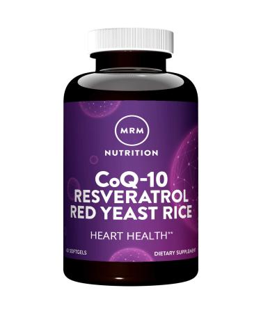 MRM Nutrition CoQ-10 Resveratrol Red Yeast Rice | Heart Health | Powerful antioxidants | Healthy Aging | Gluten-Free | 30 Servings