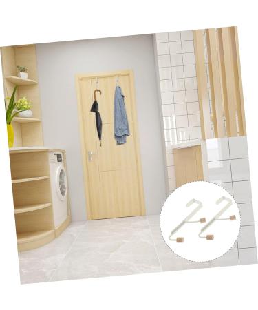 LABRIMP Storage Hooks 2pcs Hanger Creative Dual-Hook Holder Behind Over Hooks Back Coat Cabinet Door Storage Clothing - Buy Online on GoSupps.com