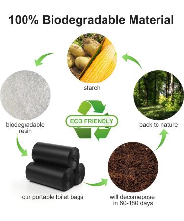 BOYONE 80 Portable Camping Toilet Bags  8 Gallon Leak-Proof Trash Bags  1.1 Mil Super Thick Biodegradable Waste Bags for Outdoor Boating Travel - Buy Online on GoSupps.com