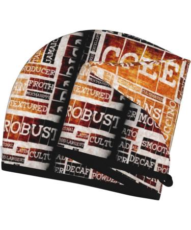 Hair Towel Wrap | Quick Drying Turban with Button | Vintage Coffee Design | Best Hair Drying Towel for Effortless Styling - Buy Online on GoSupps.com