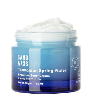 Sand & Sky Tasmanian Spring Water Hydration Boost Cream. Water-based Hydrating Cream with Hyaluronic Acid. Lightweight Moisturizer