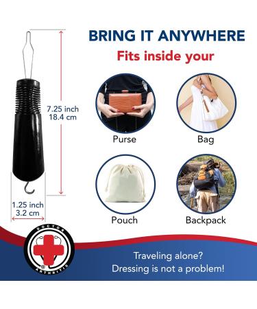 Button Hook & Zipper Pull - One-Handed Dressing Aid for Seniors & Disabled - by Dr. Arthritis - Buy Online on GoSupps.com