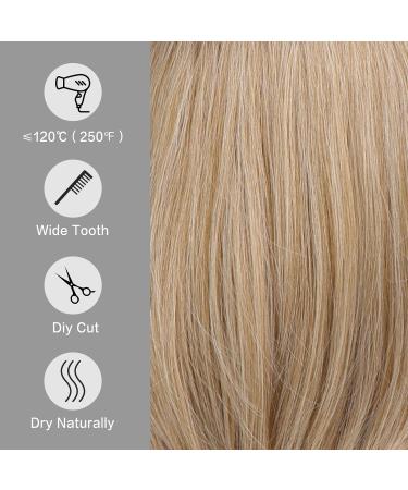 Haircube Short Bob Wig with Bangs - Heat-Resistant Synthetic Fiber Dark Root Ombre Ash Blonde - Perfect for Parties Cosplay & Daily Wear - Buy Online on GoSupps.com