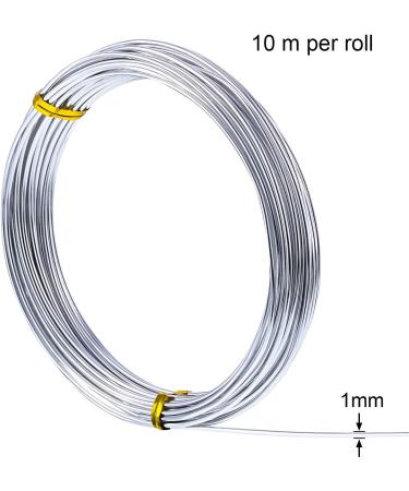 1MM Silver Aluminum Bendable Craft Wire for Doll Making & DIY Crafts - 33 Feet - Buy Online on GoSupps.com