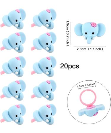 Ercadio 20 Pack Mini Elephant Cupcake Toppers Blue Elephant Cupcake Picks Miniature Elephants Cake Toppers for Mini Animals Fairy Garden Theme Baby Shower Party Supplies Blue - Buy Online on GoSupps.com