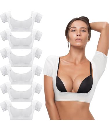 6 pieces forearm and welding vest breathable forearm welding pads armpit weld-resistant shirt washable armpit sweat pads for women girls women forearm welding protection (white medium) m white/opulent garden