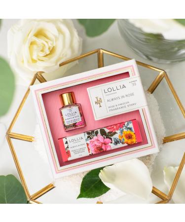 LOLLIA Always in Rose Fragrance Story Gift Set .16 fl. oz. Eau de Parfum & .33 oz. Petite Treat Handcreme Rose & Hibiscus Hand Cream for Women Travel Size Perfume Hand Lotion for Dry Hands - Buy Online on GoSupps.com