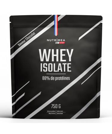 Laboratoires Nutrimea Whey Isolate - 88% Protein Low Sugar - Optimum Performance & Recovery - Whey Protein Isolate 100% Pure - Intense Chocolate Flavour - Nutrimea - Made in France