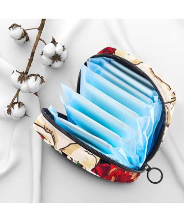 Buy Sugar Skull Rose Pattern Sanitary Napkin Storage Pocket | Stylish Period Bag for Women & Teens | Menstrual Cup Bags - Color 8 - Buy Online on GoSupps.com