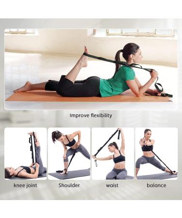 10-Loop Slim Panda Yoga Stretch Strap for Physiotherapy, Pilates, Dance, and Gymnastics - Soft & Durable Home Exercise Tool - Buy Online on GoSupps.com