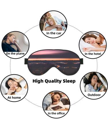 SSIMOO Night Sky Print Eye Mask - Double-Sided Soft Light Blocking for Better Sleep | International Shipping - Buy Online on GoSupps.com