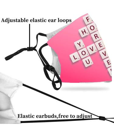 Comfortable Windproof mask Cute Sweet Heart Shapes On Blurry Background Romantic Love Valentines Day Printed Facial decorations for adult - Buy Online on GoSupps.com