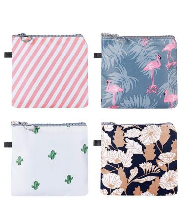 SUPVOX Period Bag Period Bag 4Pcs Zipper Period Pad Bags Menstrual Pad Pouch Travel Period Napkin Holder for Women Girls Sanitary Napkin Storage Bag Sanitary Napkin Storage Bag