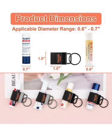 Chapstick Holder 4-Pack with Key Ring - Portable Lip Balm Holder Keychain for Lipstick, Balm & Gloss - Buy Online on GoSupps.com
