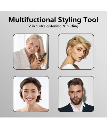 MELYDO Mini Ceramic Hair Straightener for Short Hair/Bangs - Dual Voltage Travel Straightener in Black - Buy Online on GoSupps.com
