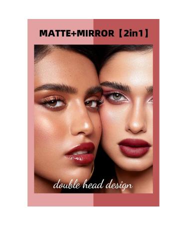 Allbestaye Double Headed Liquid Lipstick - Waterproof Matte & Shimmer Lipgloss | Shop Nude Shades | International Shipping Available - Buy Online on GoSupps.com