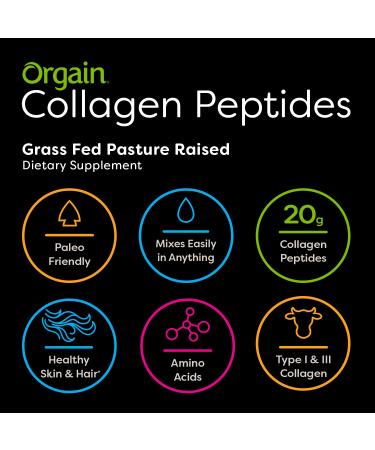 Orgain Grass Fed Hydrolyzed Collagen Peptides Protein Powder - Paleo & Keto Friendly Amino Acid Supplement Pasture Raised & Grass Fed Clean Protein Shake Creamy Chocolate Fudge - Meal Replacement - Buy Online on GoSupps.com