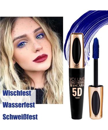 EONFAVE Silk Fiber 5D Mascara blue telescopic mascara for eyelashes waterproof and smudgeproof quickdrying nonclogging mascara long eyelashes blue eyes makeup blue 10 ml 1er Pack - Buy Online on GoSupps.com