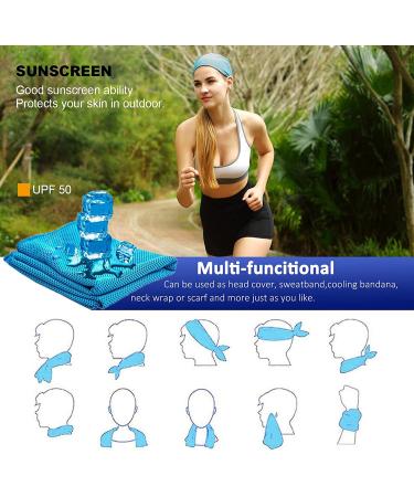 YQXCC 3 Pcs Cooling Towel (47x12) Cool Cold Towel for Neck Microfiber Ice Towel Soft Breathable Chilly Towel for Yoga Golf Gym Camping Running Workout  More Activities Dark BlueDark GrayGreen - Buy Online on GoSupps.com