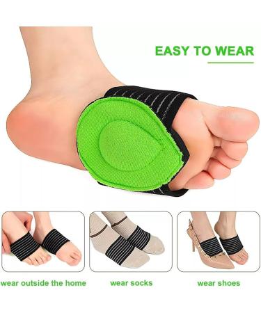 3 Pairs Arch Support Pads for Flatfoot & Plantar Fasciitis Relief - Cushioned Compression Sleeves for Heel Spurs & Fallen Arches (Blue - Buy Online on GoSupps.com
