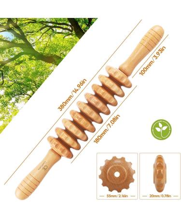 Coolkosmo Professional Maderotherapy Set | Anti-Cellulite Massage & Lymphatic Drainage | Gua Sha Body & Face Massager | Massage Roller & Exclusive Case - Buy Online on GoSupps.com