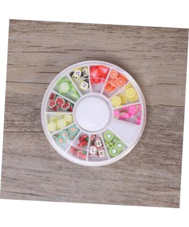 Mipcase Nail Beauty Accessories 12 manicure drill disc nail art decor Soft pottery accessories polymer clay DIY decoration for nail manicure tool boxed Manicure tools nail art tools fruit - Buy Online on GoSupps.com
