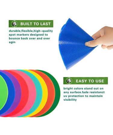 Aryjmz Spot Markers Set - 18 Pcs Non-Slip Rubber Floor Cones for Sports Training - 9 Inch & 10 Inch - Perfect for Soccer & Basketball Drills - Buy Online on GoSupps.com