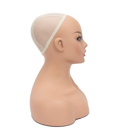 PVC Mannequin Head Bust Stand for Wigs - 16.5 Inch Caucasian | PMH-DB7645 - Buy Online on GoSupps.com